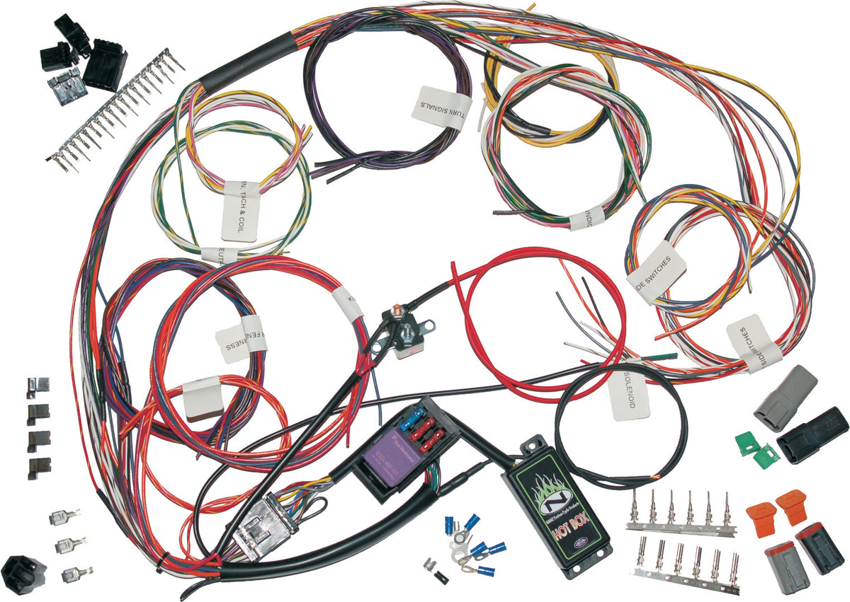 NAMZ Custom Cycle Complete Bike Harness with Starter Relay - V-Twin Electrical Wiring System