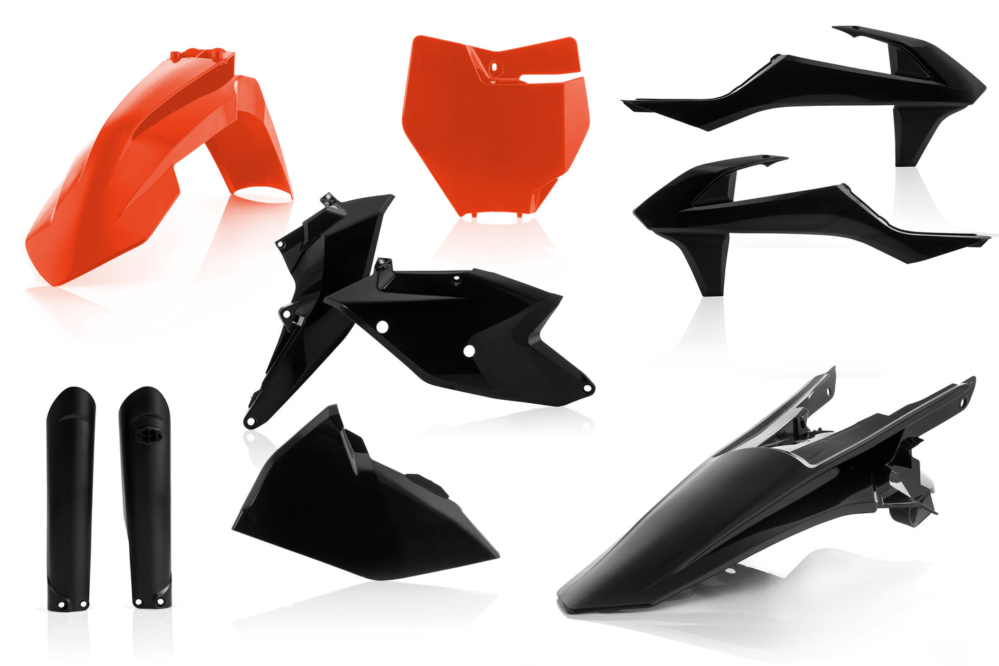 ACERBIS Full Plastic Kit for KTM 350/250/450 SX-F & XC-F Models - Orange/Black