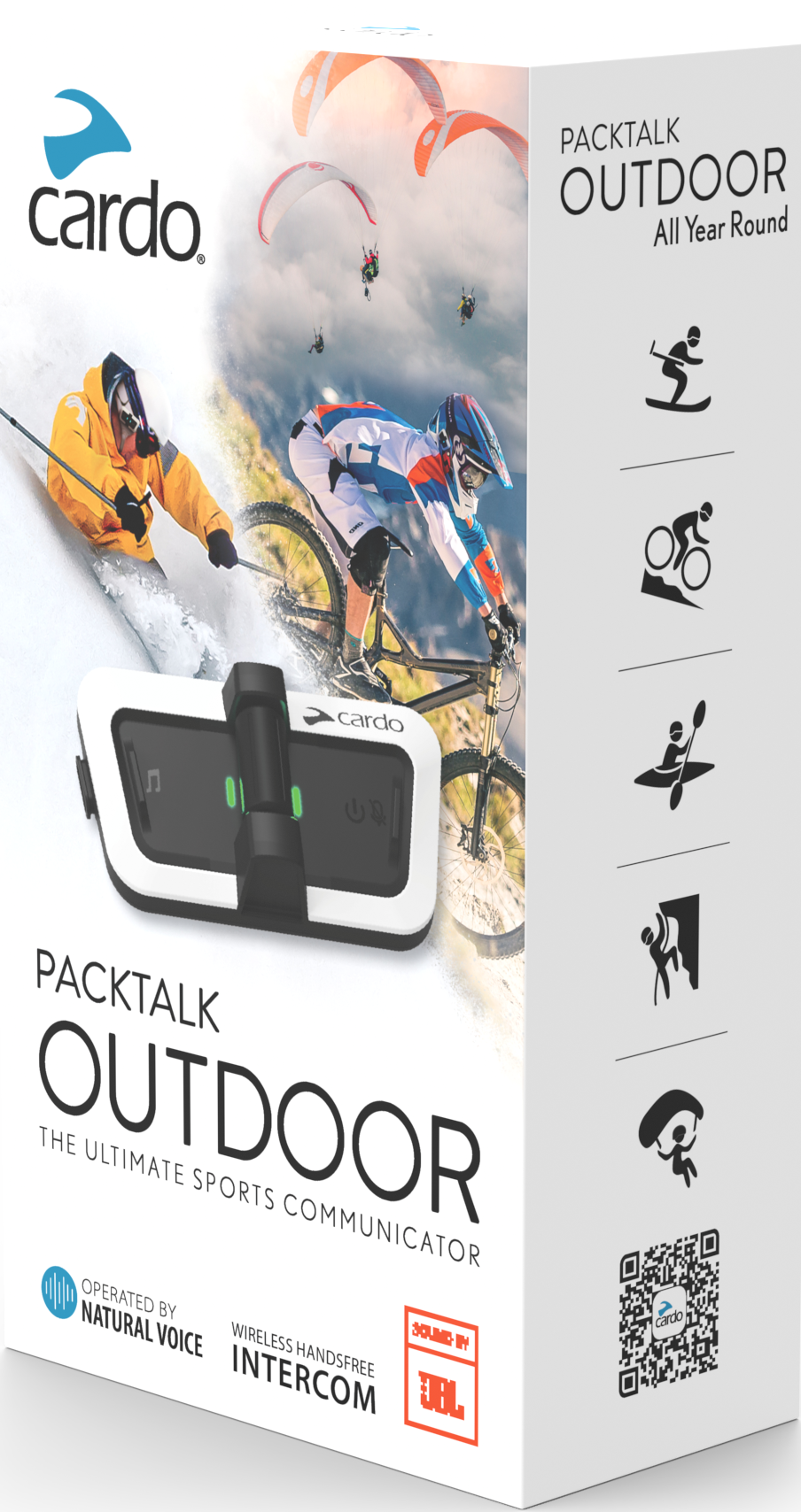 CARDO Packtalk Outdoor DUO Intercom System with JBL Audio and Waterproof Design