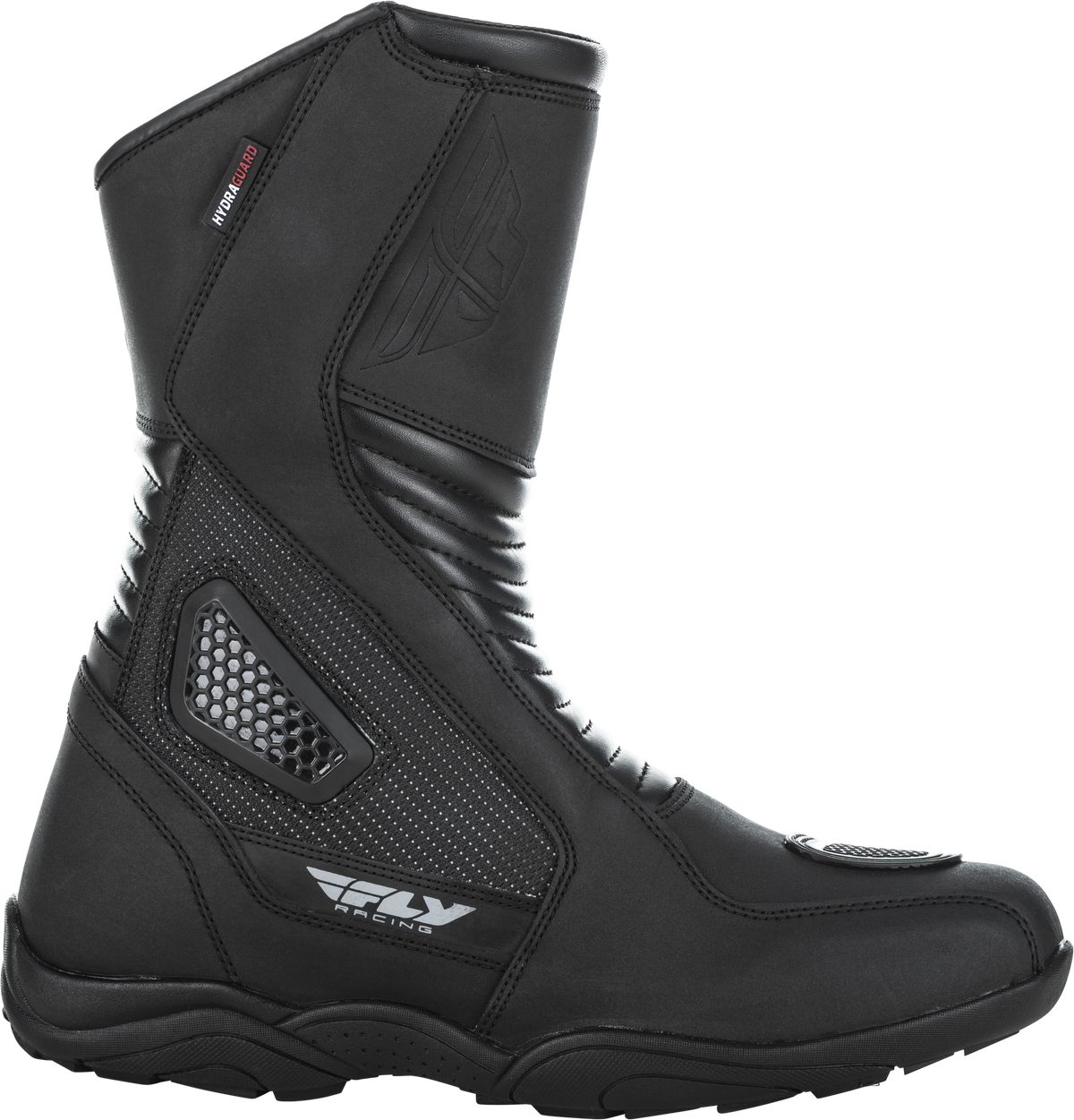 Fly Racing Milepost Boots Black US 14 – Durable Street Motorcycle Footwear with Weatherproof Technology