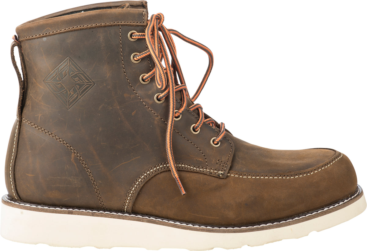 Fly Racing Tradesman Boots Brown US 07 – Durable Street Footwear with Weatherproof Technology