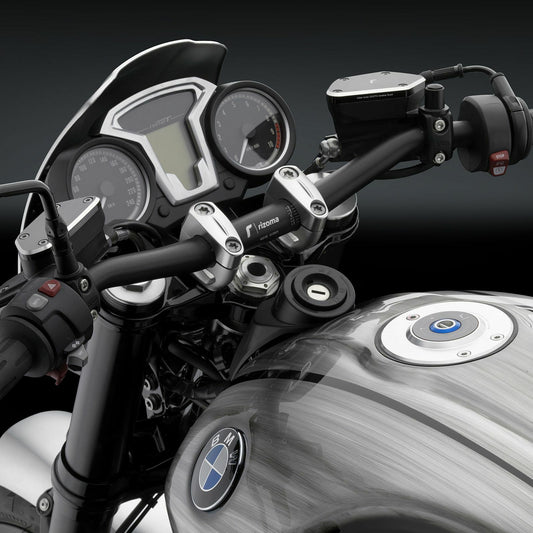 Rizoma Tapered Black Handlebars Part MA011B for Street Motorcycles
