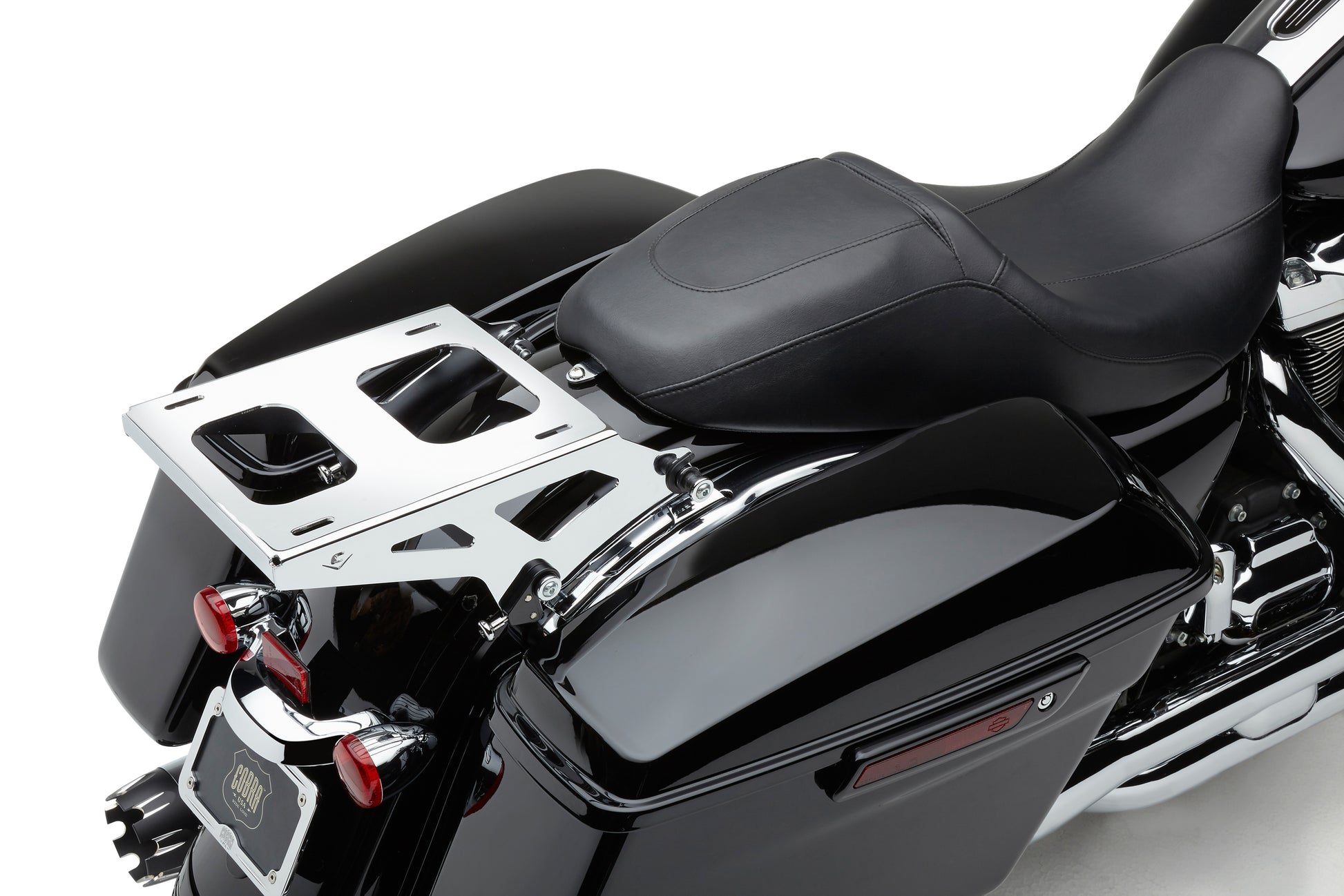 Cobra Part Number 602-2702 Detach 2-Up Tour Pack Mount for Harley-Davidson FLH/Flt 14-25