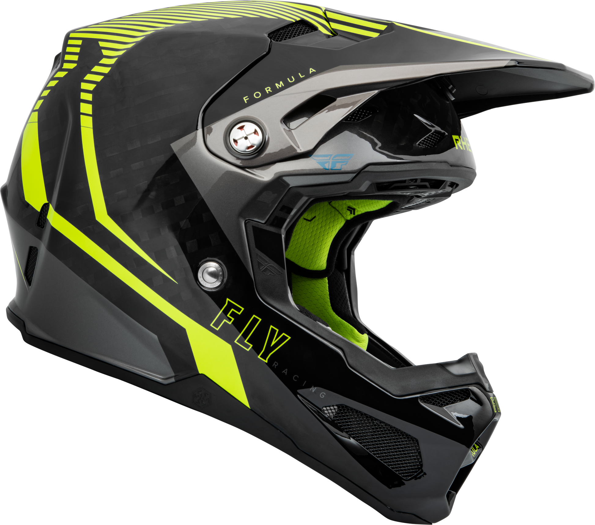 Fly Racing Formula Carbon Tracer Helmet X-Small Hi-Vis Yellow/Black