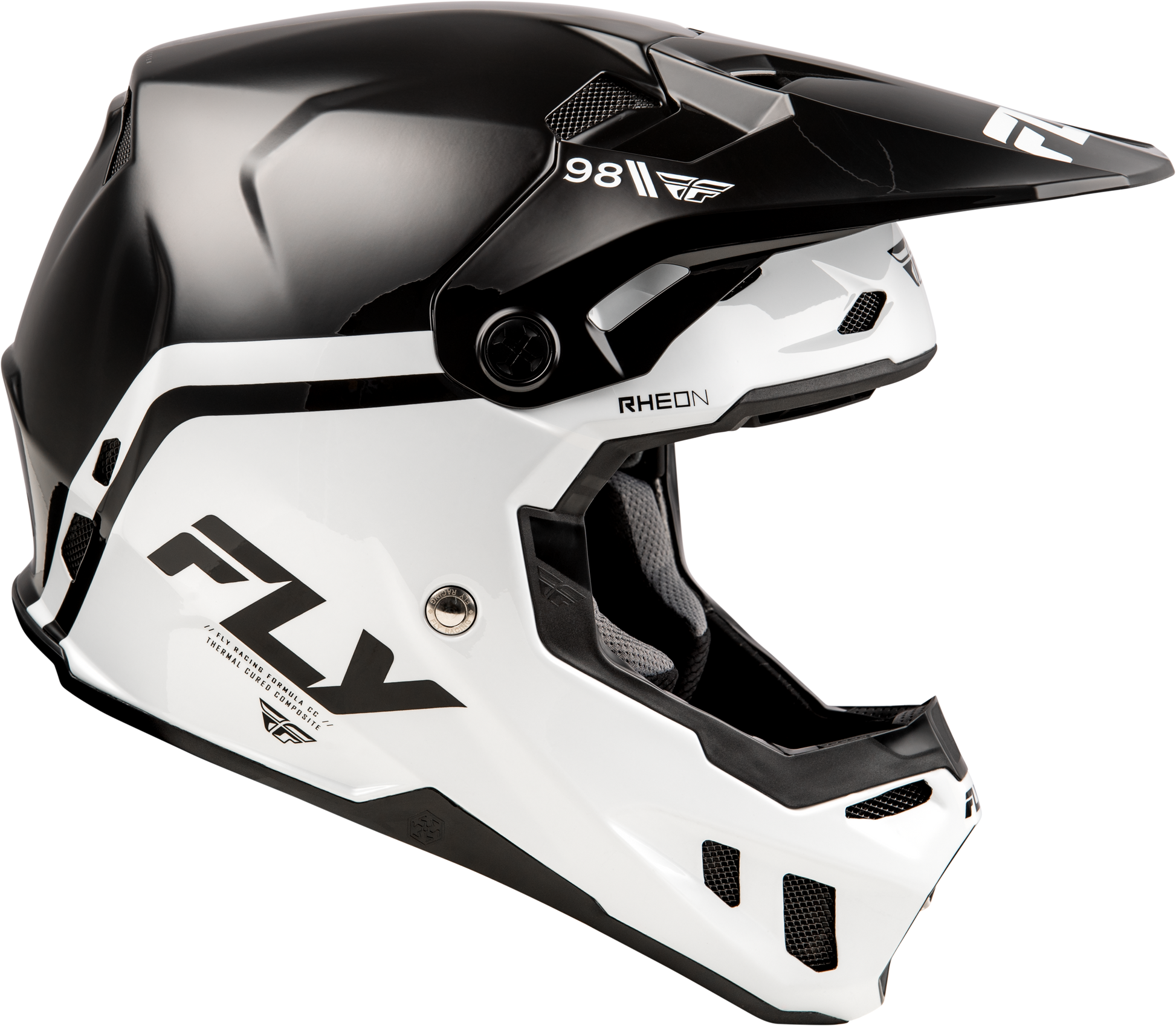 Fly Racing Formula CC Objective Helmet Black/White X-Small – Offroad Full-Face Safety Gear