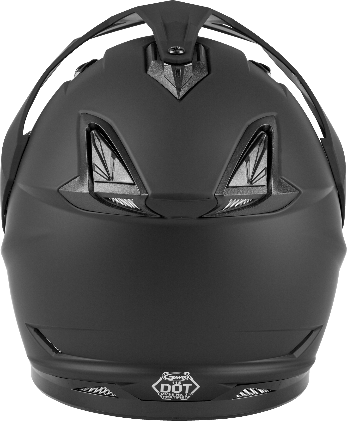 GMAX GM-11 Dual Sport Helmet Matte Black X-Small - Versatile Full-Face Motorcycle Helmet with Sun-Blocking Peak and Intercom Compatibility