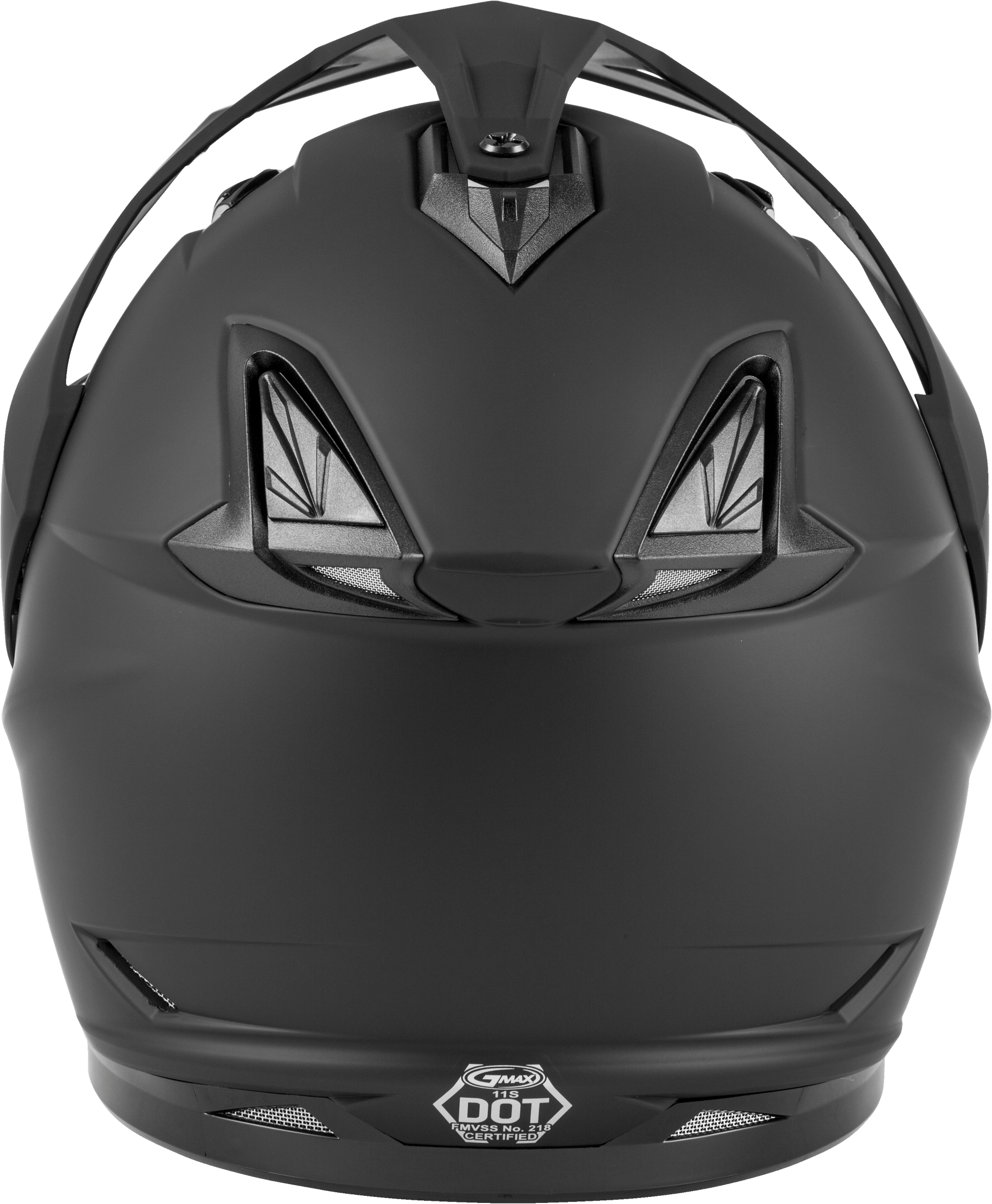 GMAX GM-11 Dual Sport Helmet Matte Black X-Small - Versatile Full-Face Motorcycle Helmet with Sun-Blocking Peak and Intercom Compatibility