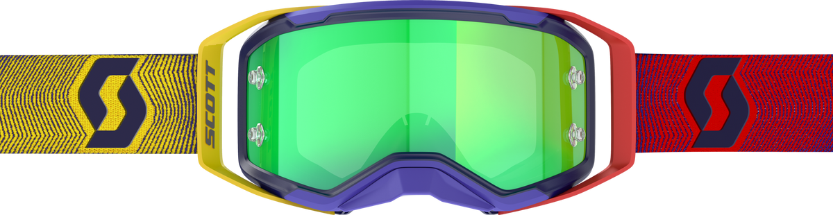 SCOTT Prospect 2.0 Offroad Motocross Goggles with Green Chrome Lens and NoFog Technology