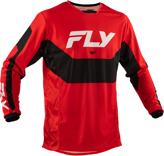 Fly Racing Kinetic Mesh Jersey Large - Offroad Performance Shirt in Red, Black & White