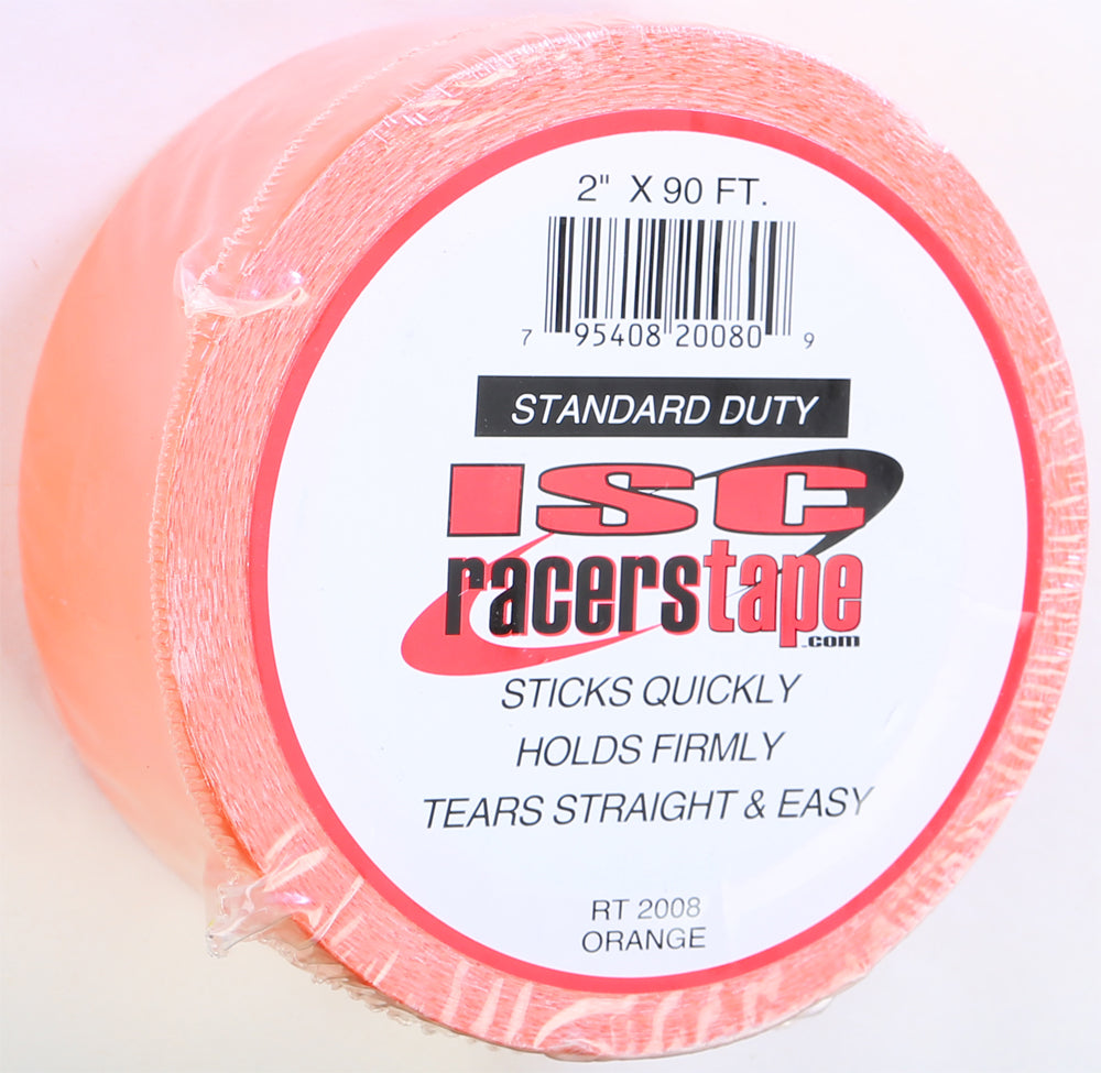 ISC Racers Tape 2-Inch x 90 Feet Orange Industrial Grade Duct Tape – Heavy-Duty Multi-Purpose Tape for Seam Sealing and Repairs