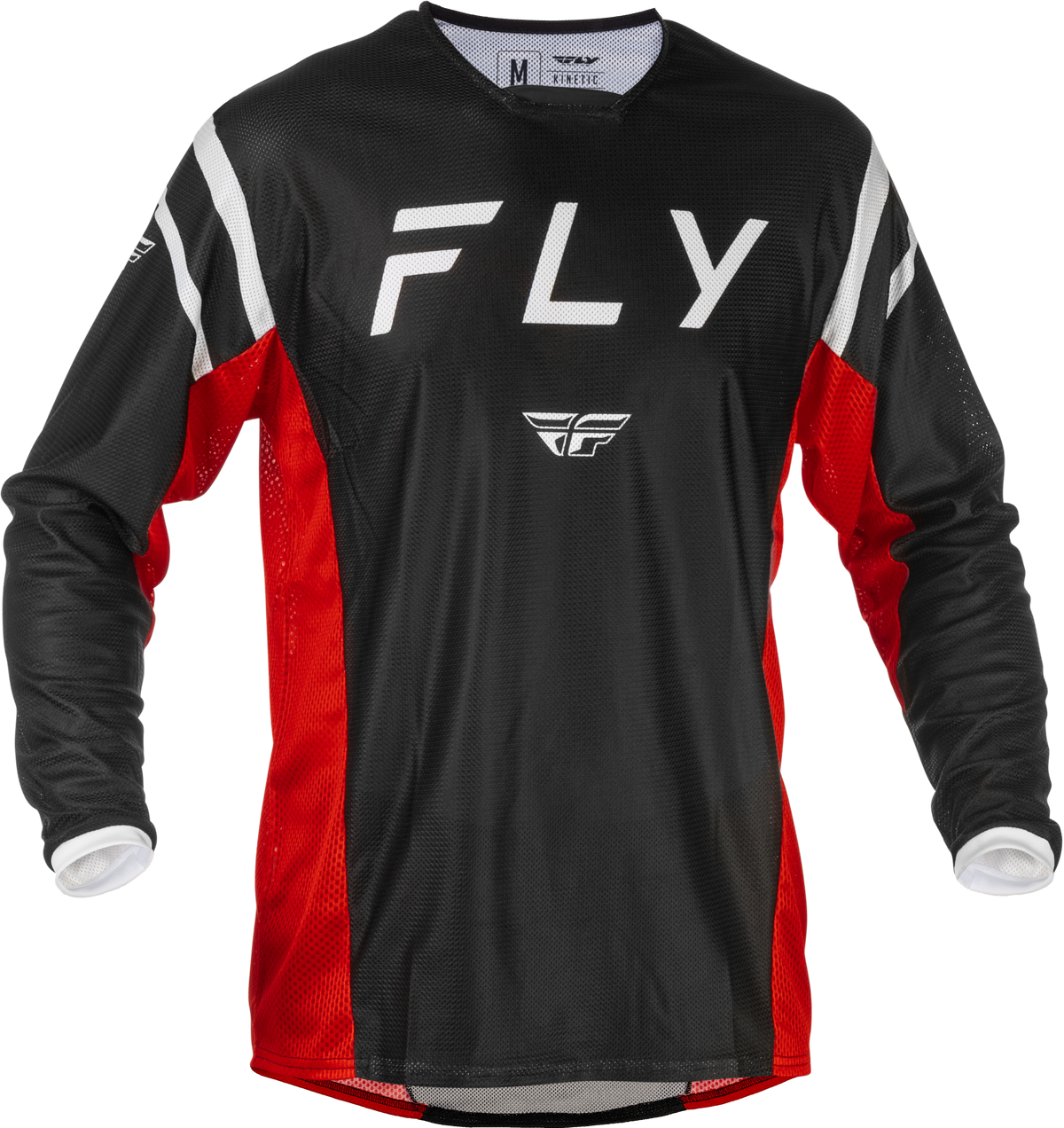 Fly Racing Kinetic Mesh Center Jersey Small Black/White/Red for Offroad Performance