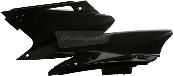 Polisport Black Plastic Side Panels for Kawasaki KX250F (2006-2008) | Durable Off-Road Replacement Parts