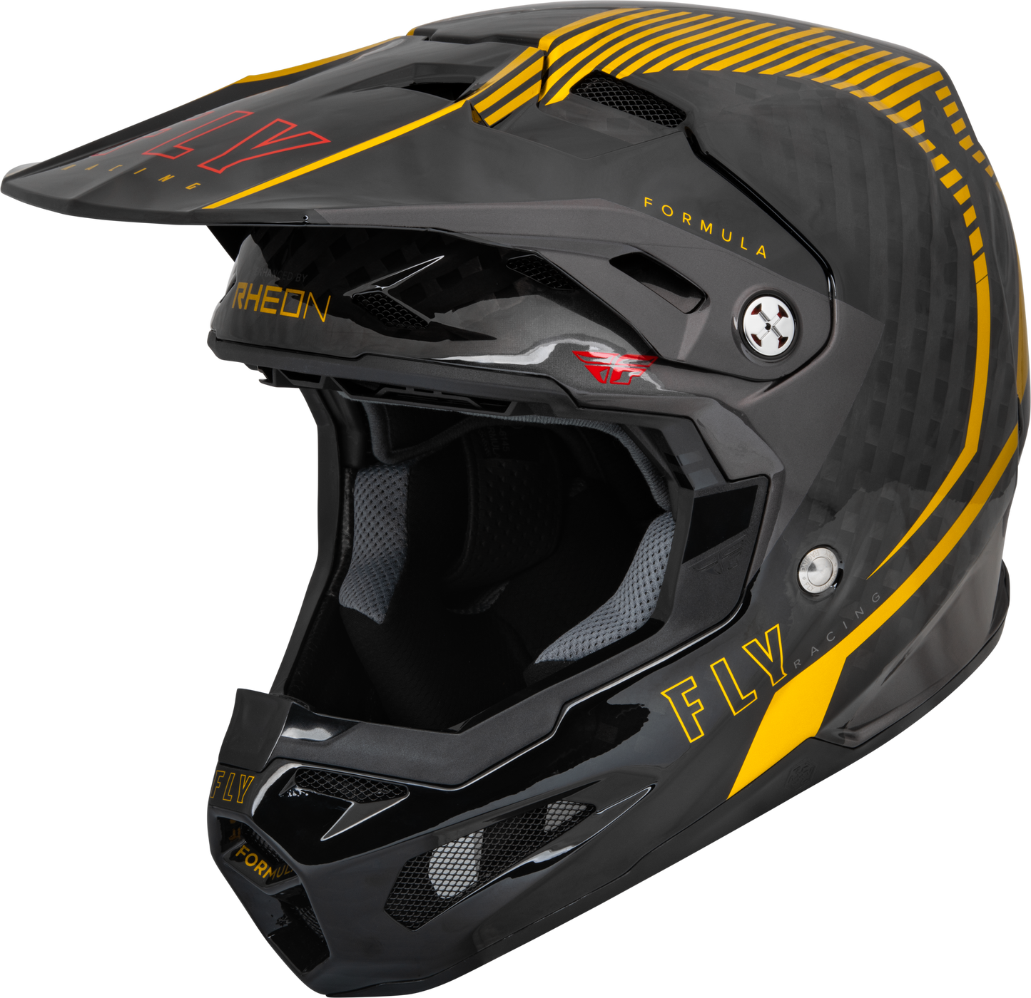 Fly Racing Formula Carbon Tracer Off-Road Helmet - X-Small, Gold/Black