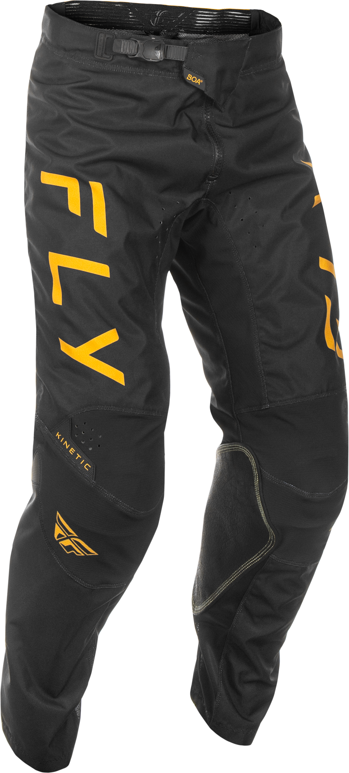 Fly Racing Kinetic Center Pants Black/Gold Size 28 – Offroad Riding Apparel with Advanced Ventilation and Flexibility