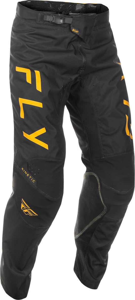 Fly Racing Kinetic Center Pants Black/Gold Size 28 – Offroad Riding Apparel with Advanced Ventilation and Flexibility
