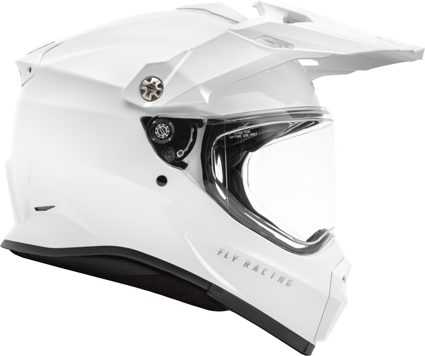 Fly Racing Trekker Solid Full-Face Helmet in White - X-Large