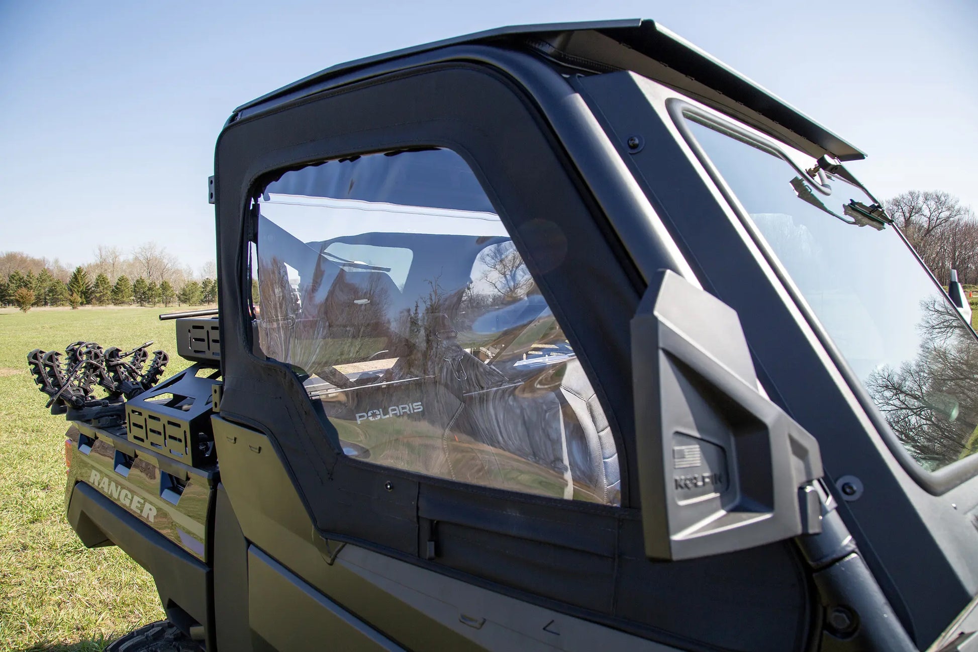 KOLPIN Front Upper Soft Doors for ATV/UTV – Easy Install, Multi-Point Mounting, Automotive-Style Handles