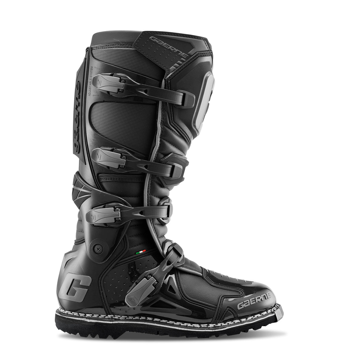 Gaerne Fastback Enduro Midnight Boots for Offroad Riding, US Size 9