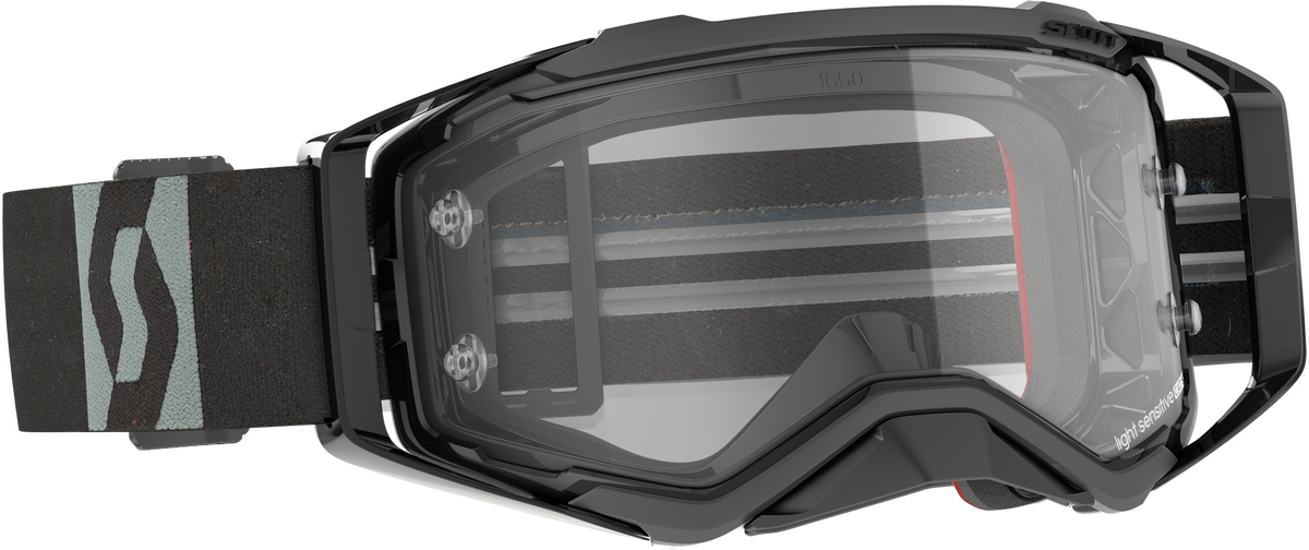 SCOTT Prospect LS Goggle Black/Grey with Light Sensitive Grey Lens for Offroad Riding