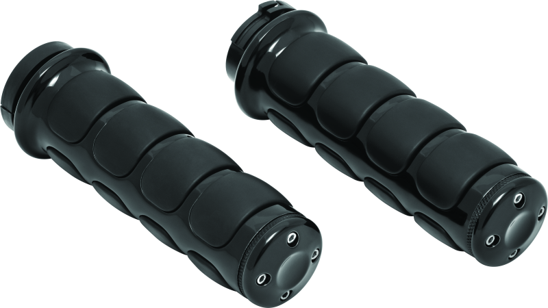 Kuryakyn ISO Grips Without Throttle Boss Dual Cable Black