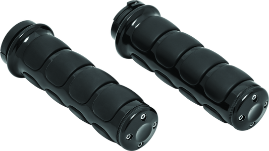 Kuryakyn ISO Grips Without Throttle Boss Dual Cable Black