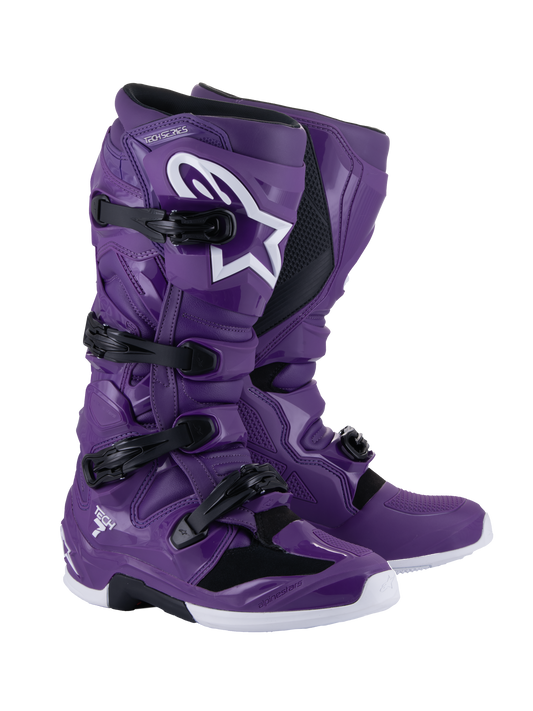 Alpinestars Tech 7 Offroad Boots US 7 Purple - Lightweight, Protective Motocross Footwear