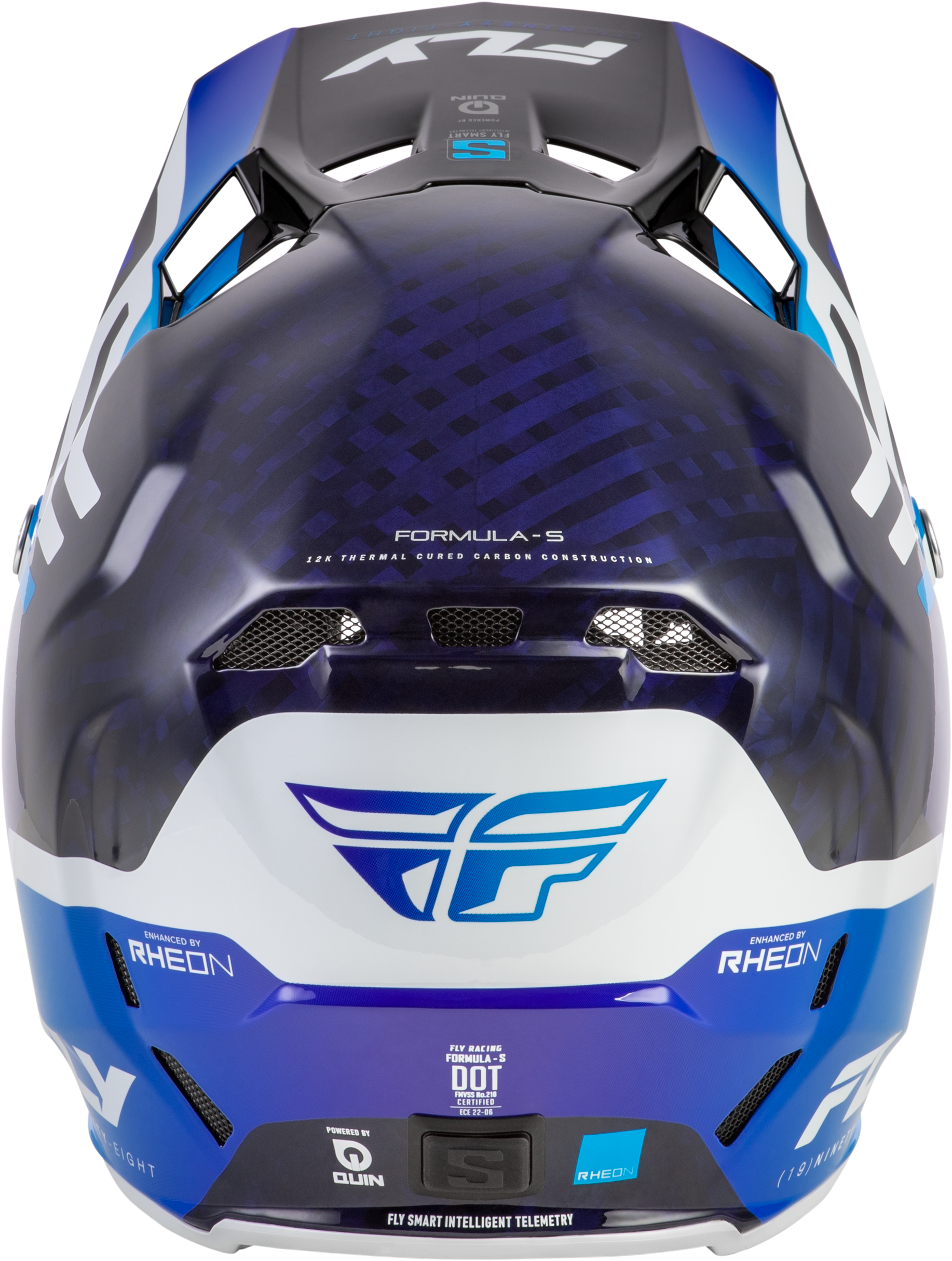 Fly Racing Formula S Carbon Byte Helmet Blue Carbon/Blue/White Medium