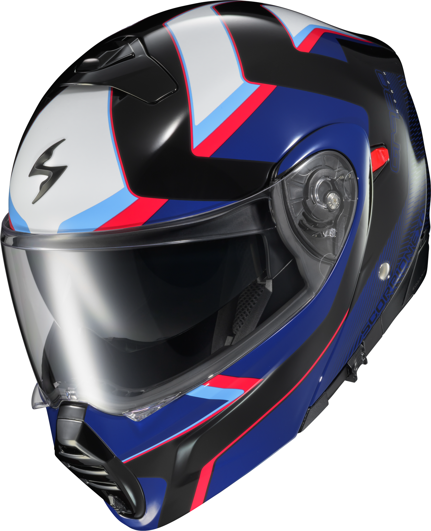 ScorpionEXO Exo GT930 Transformer Helmet with Sun Visor and Modular Design - Medium, Blue/Red
