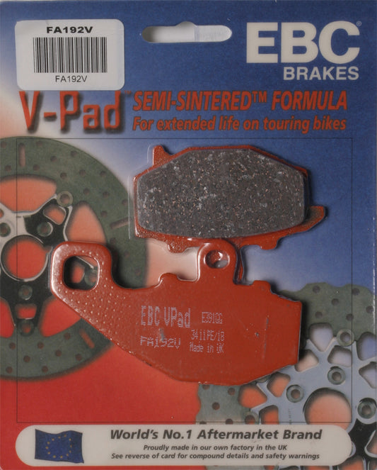 EBC Brakes V Series FA192V Semi-Sintered V-Pads for Cruiser and Big Twin Motorcycles
