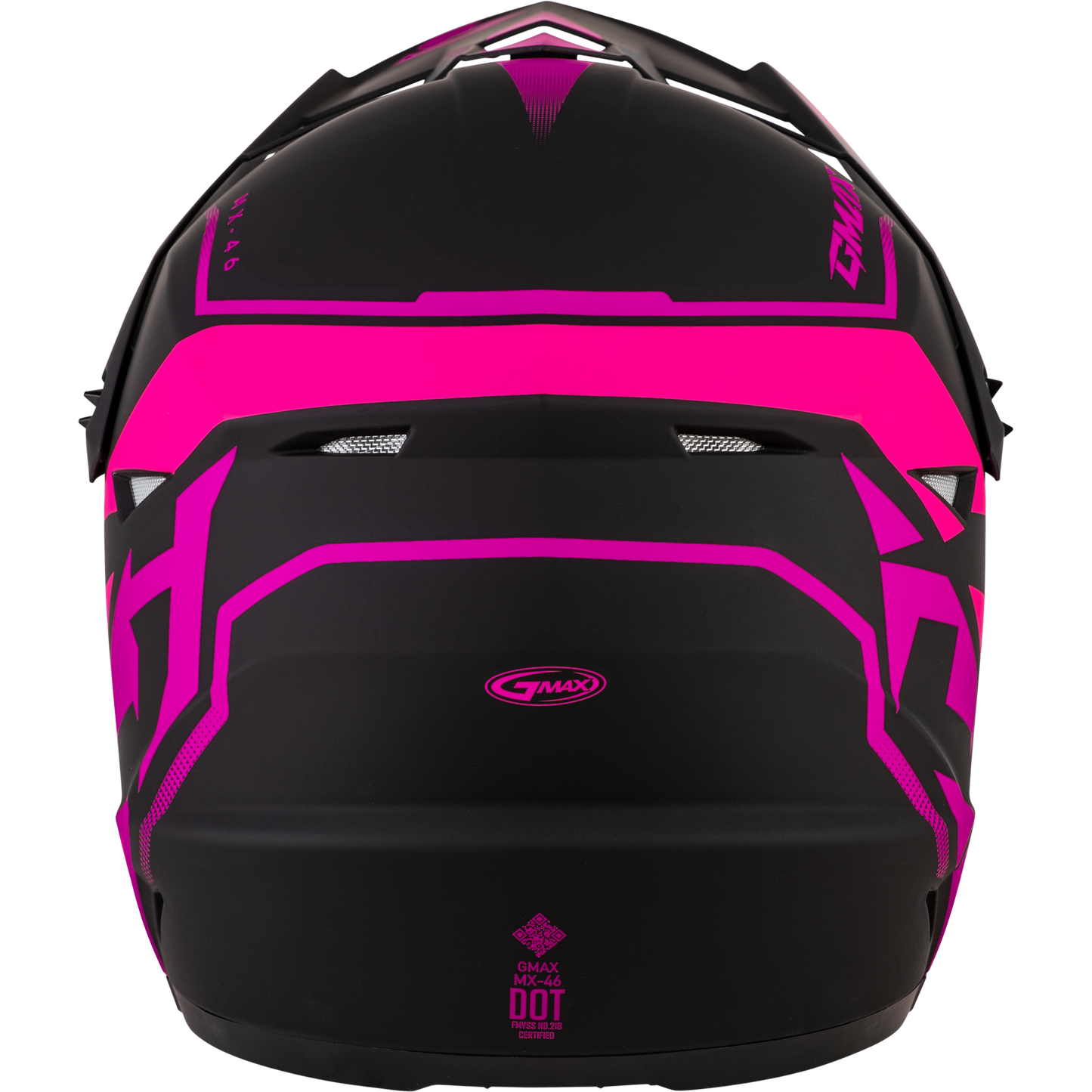GMAX MX-46 Off-Road Helmet Matte Black and Pink, Large