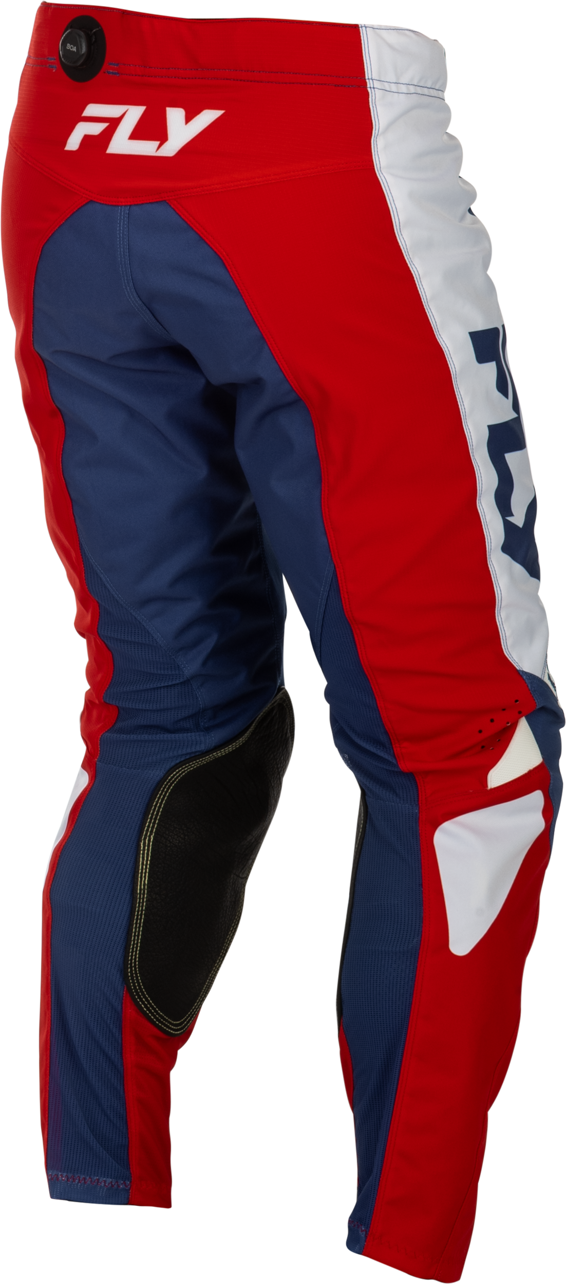 Fly Racing Kinetic Offroad Pants US 36 in Red, White, and Blue