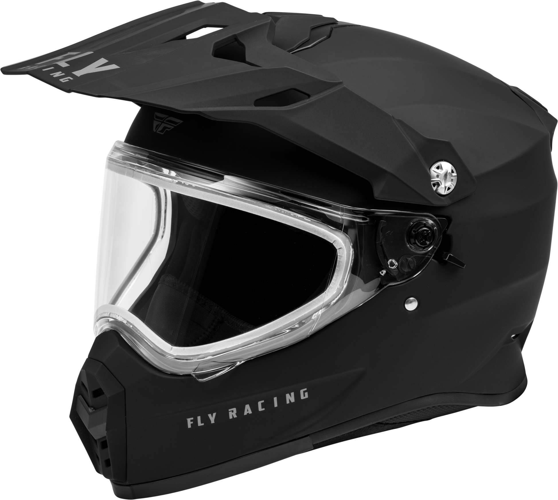 Fly Racing Trekker CW Solid Helmet in Matte Black - Large, Full-Face Snow Helmet
