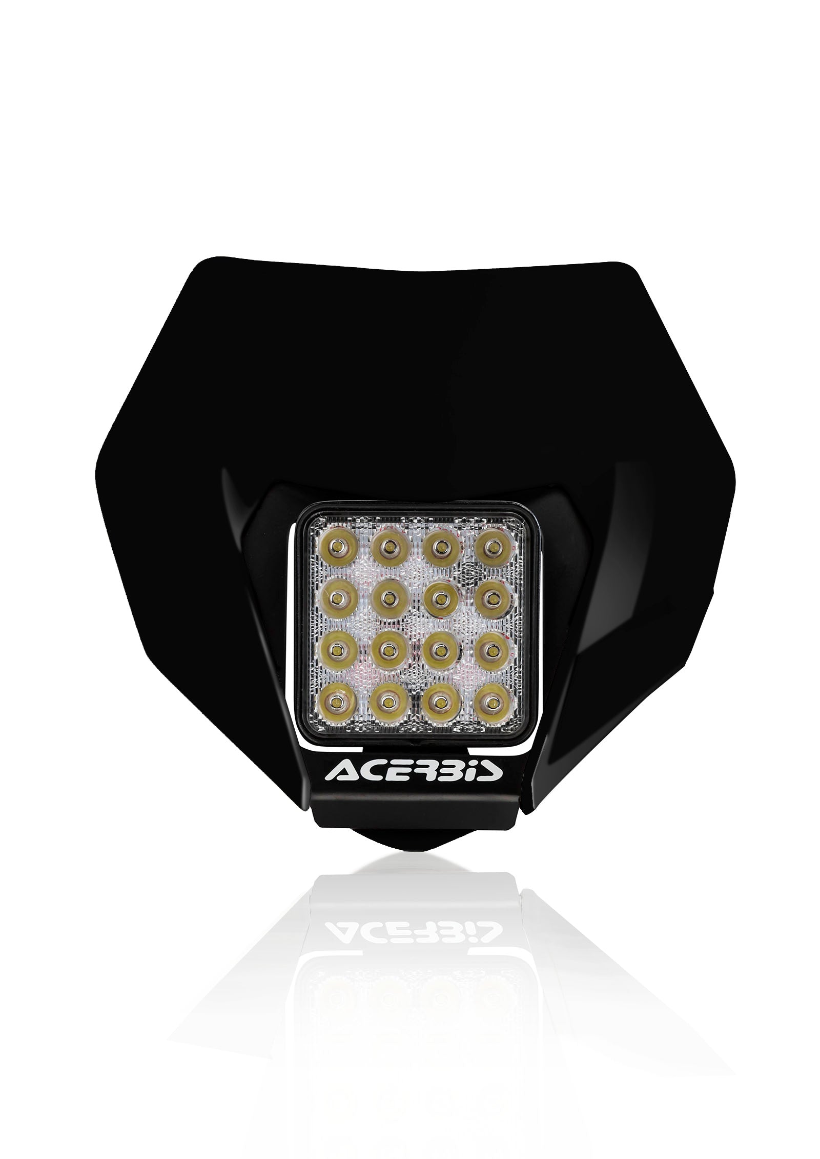 ACERBIS VSL Universal Headlight for Offroad Bikes – Black, 16 LED, 48W, 4320 Lumens