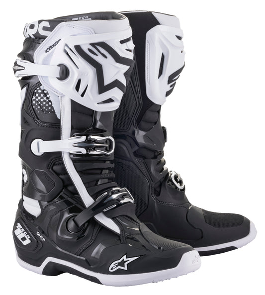 Alpinestars Tech 10 Offroad Motorcycle Boots Black/White Size 14