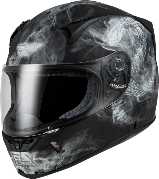 Fly Racing Revolt Coil Matte Black/White 2X-Large Full-Face Helmet