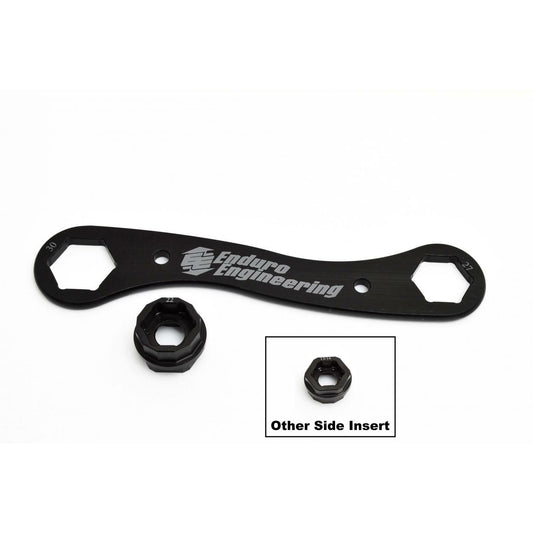 ENDURO ENGINEERING 22-201 Trail Multi Tool - 4-in-1 Lightweight Billet Aluminum Axle Wrench with Indexable Multi-Tool