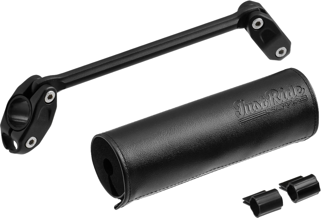 ZETA Handlebar Bar Pad Set 165mm with 185mm Brace in Black for Street Bikes