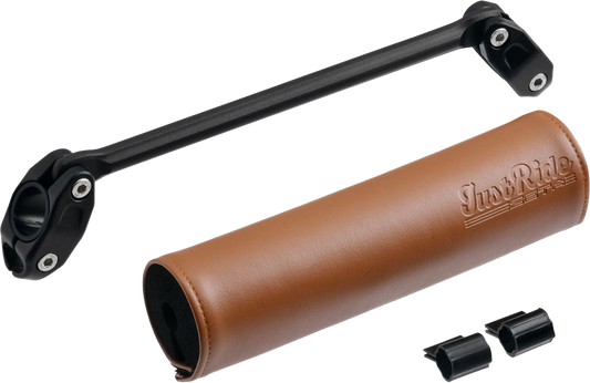 ZETA Handlebar Bar Pad Set 200mm with 220mm Brace - Brown for Street Bikes