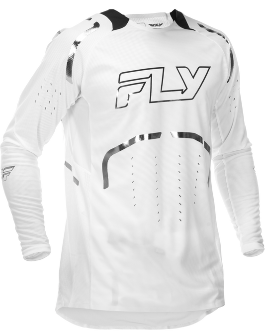 Fly Racing Evolution DST LE Flash Jersey - Large White/Silver Offroad Performance Shirt