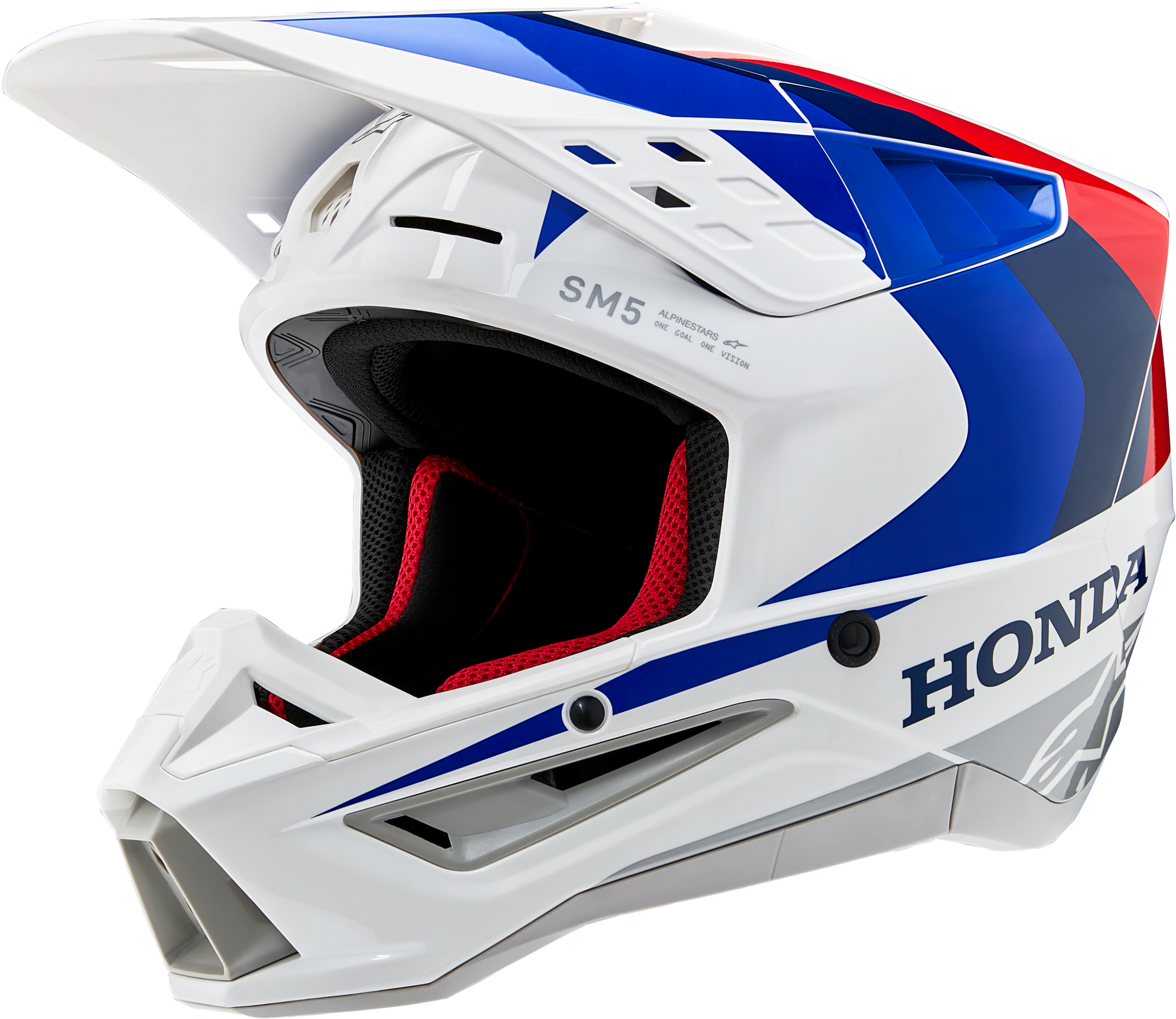 Alpinestars Honda SM5 Off-Road Helmet Large White/Blue/Red Gloss