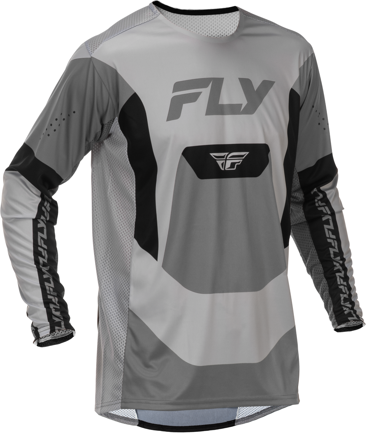 Fly Racing Youth Lite Jersey Grey/Black YXL - Offroad Performance Shirt for Kids