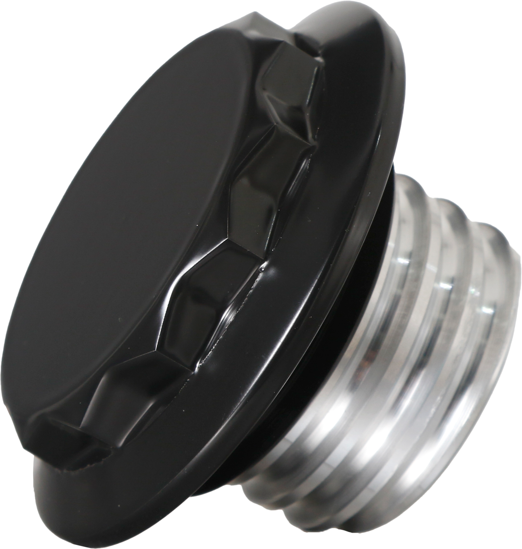 Hofmann Designs HDB-1001B Billet 12 Point Vented Black Fuel Cap for V-Twin Bikes