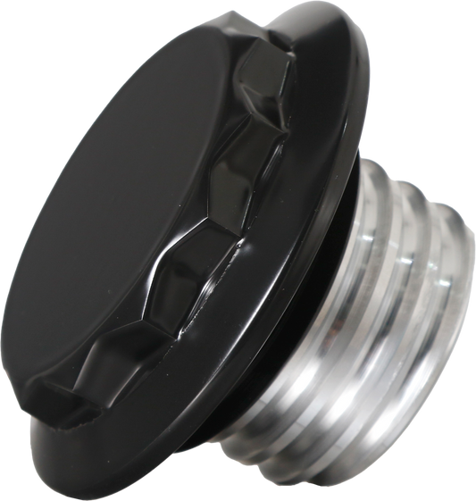 Hofmann Designs HDB-1002B Billet 12 Point Non-Vented Black Fuel Cap for V-Twin Motorcycles