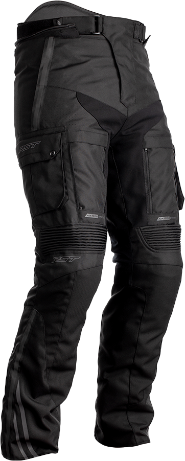 RST Pro Series Adventure-X Textile Pants for Street Riding – Black/Black, US Size 40