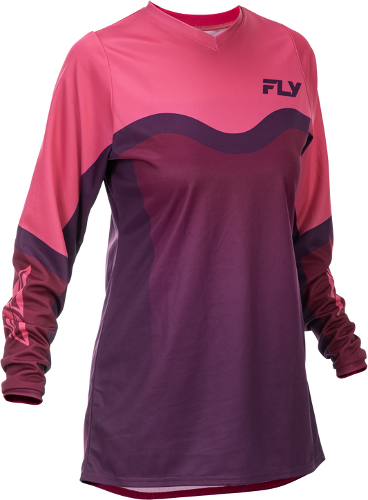 Fly Racing Women's F-16 Offroad Jersey - Pink and Mauve, X-Large
