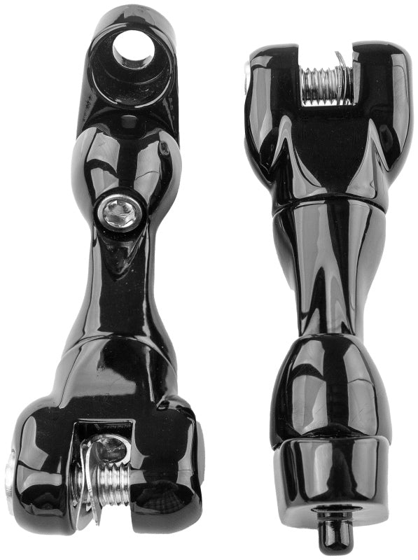 Kuryakyn Adjustable Passenger Peg Mounts for Harley-Davidson Gloss Black