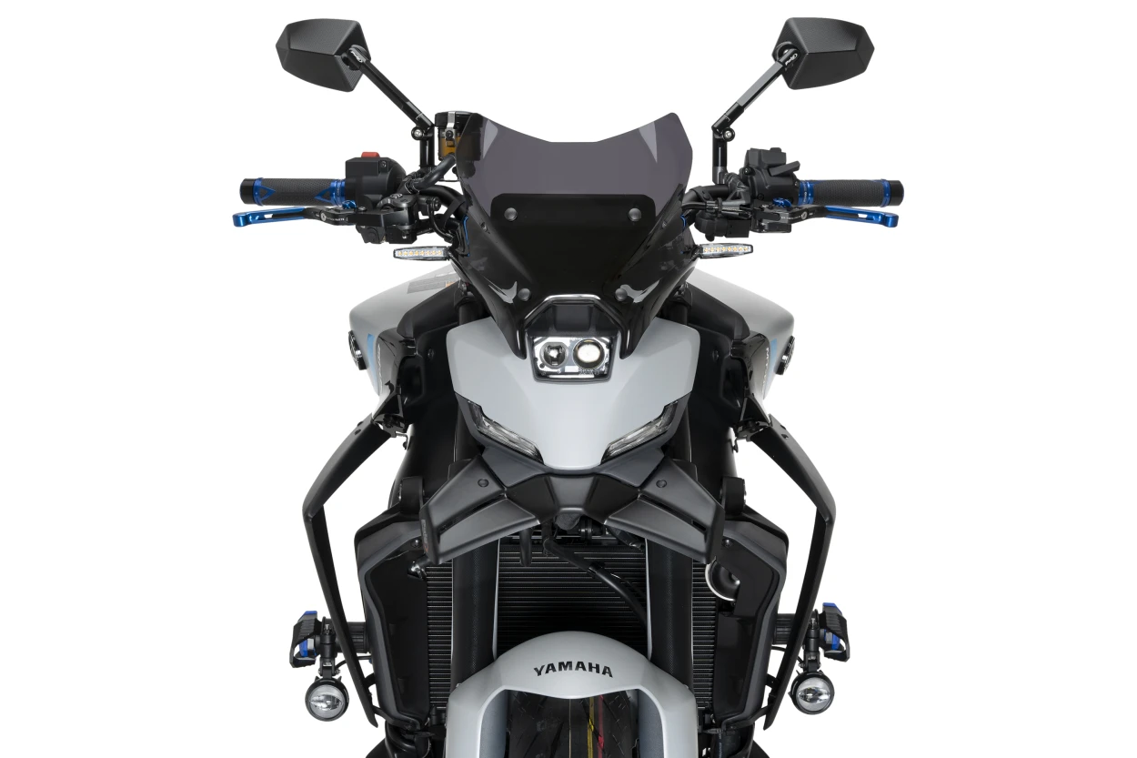 PUIG Downforce Side Spoilers for Street Motorcycles - Matte Black, Part 22080J