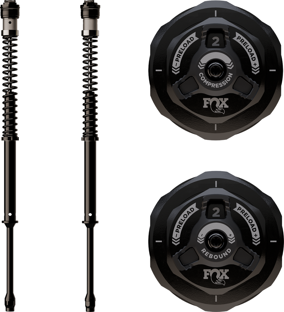 FOX Dual Adjustable 49mm Cartridge Kit for Harley-Davidson 2014 and Later Flh Models