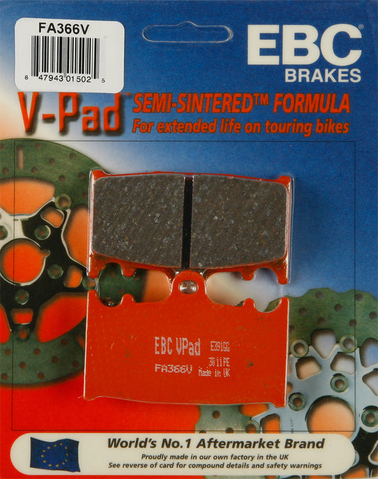 EBC Brakes V Series Brake Pads for Suzuki VL1500 C90 and C90T Models