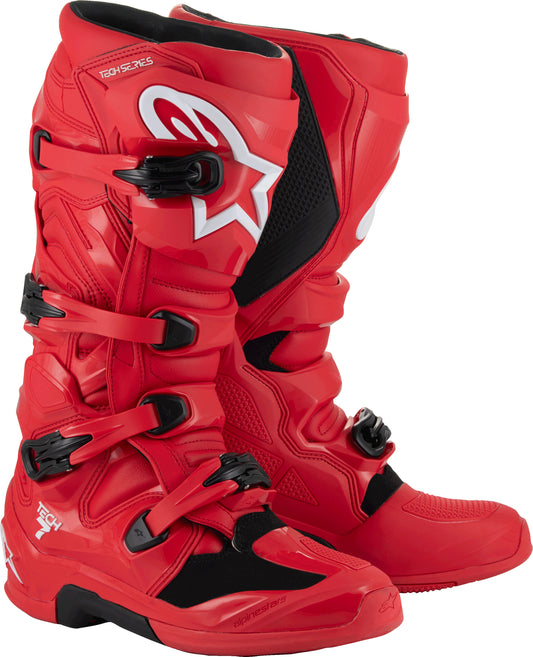 Alpinestars Tech 7 Offroad Boots Bright Red US 11 - Lightweight, Protective Motorcycle Footwear